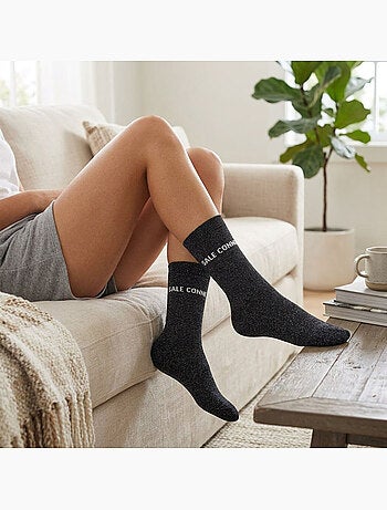 Chaussettes à paillettes Femme Message Humoristique