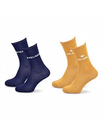 Chaussettes à paillettes Femme Message Humoristique Pack de 2 Paires