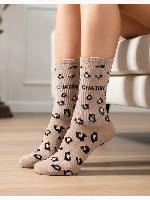 Chaussettes à paillettes Femme Message Humoristique Pack de 4 Paires - Kiabi