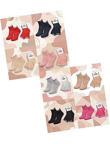 Chaussettes à paillettes Femme Message Humoristique Pack de 8 Paires