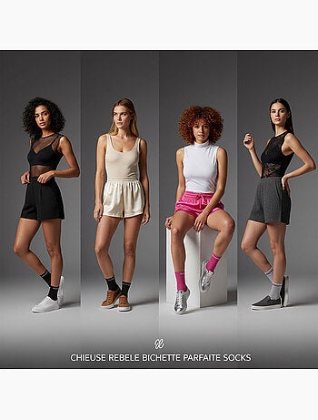 Chaussettes à paillettes Femme Message Humoristique Pack de 8 Paires