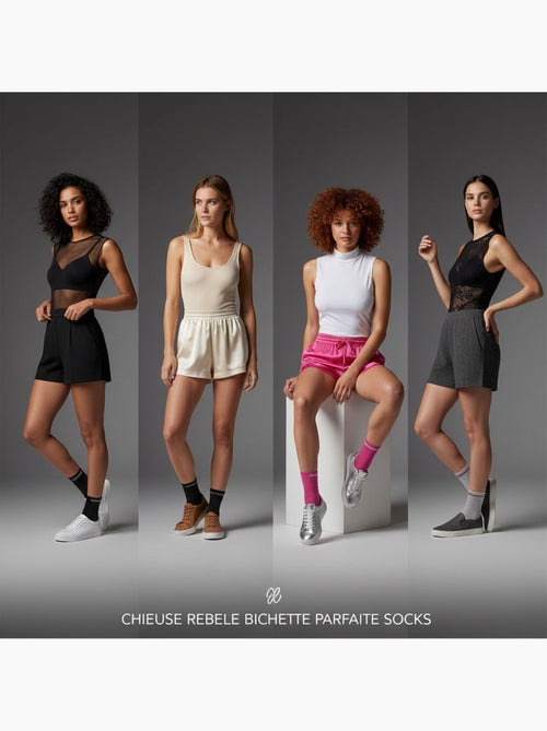 Chaussettes à paillettes Femme Message Humoristique Pack de 8 Paires - Kiabi