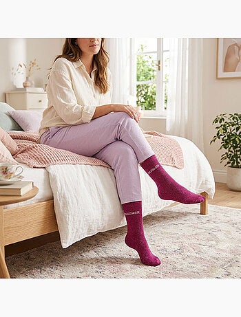 Chaussettes à paillettes Femme Message Humoristique