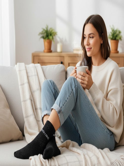 Chaussettes à paillettes Femme Message Humoristique - Kiabi