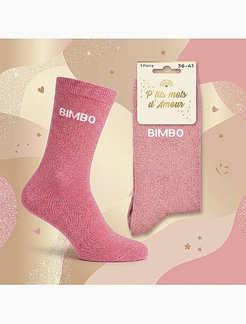 Chaussettes à paillettes Femme Message Humoristique