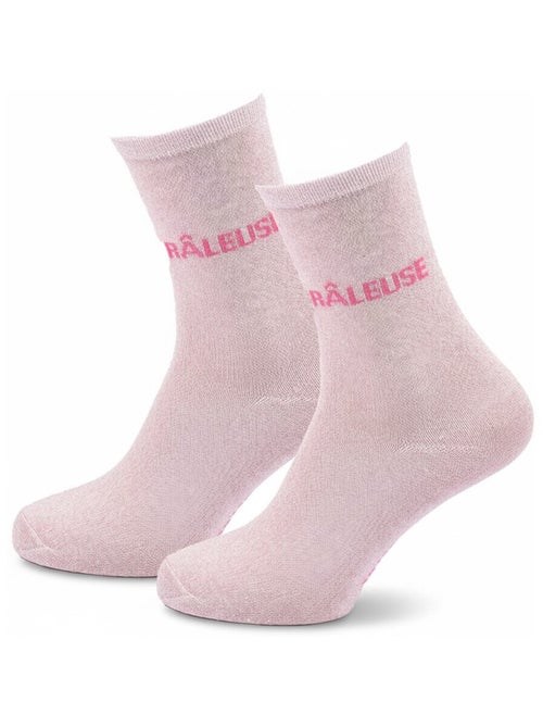 Chaussettes à paillettes Femme Message Humoristique - Kiabi