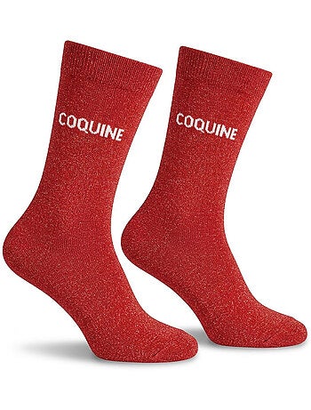 Chaussettes à paillettes Femme Message Humoristique