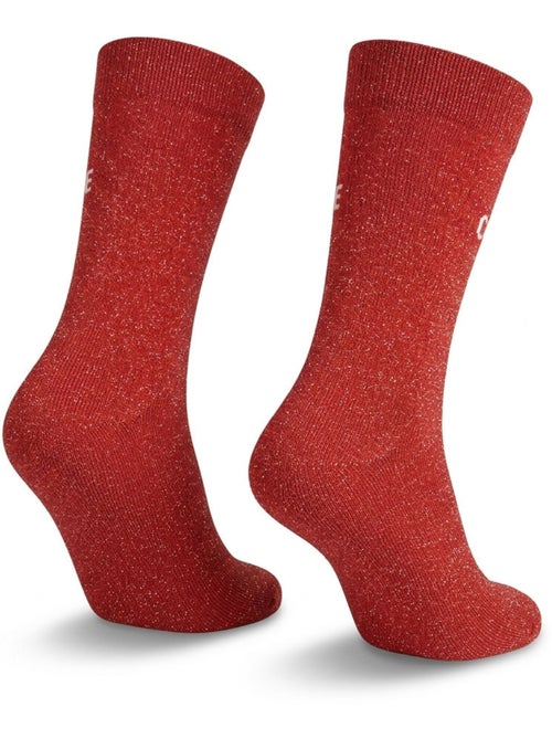 Chaussettes à paillettes Femme Message Humoristique - Kiabi