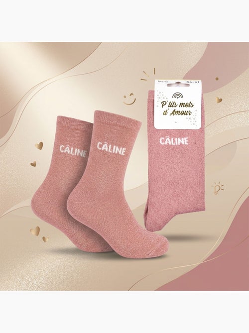 Chaussettes à paillettes Femme Message Humoristique - Kiabi