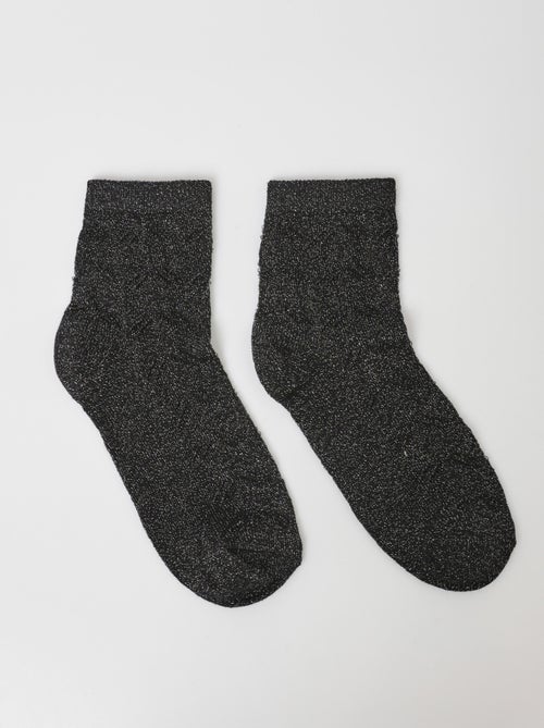 Chaussettes ajourées chevrons, métallisées - AFIBEL - Kiabi