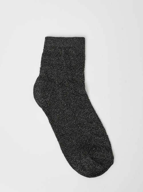 Chaussettes ajourées chevrons, métallisées - AFIBEL - Kiabi