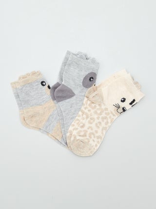 Chaussettes animaux - Lot de 3