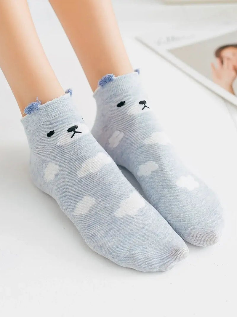 Chaussettes Animaux Oreilles Gris - Kiabi