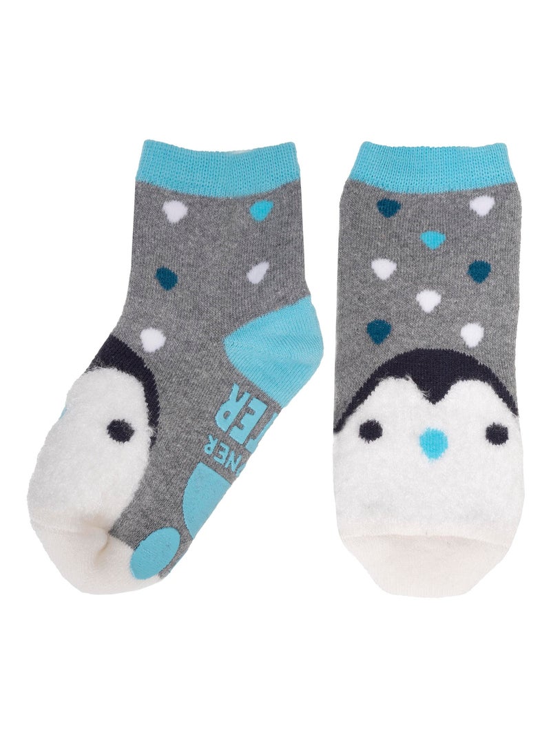Chaussettes anti-dérapantes basses avec picots enfant Isotoner Gris chiné - Kiabi