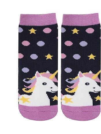 Chaussettes anti-dérapantes coton, picots antidérapants bébé fille isotoner