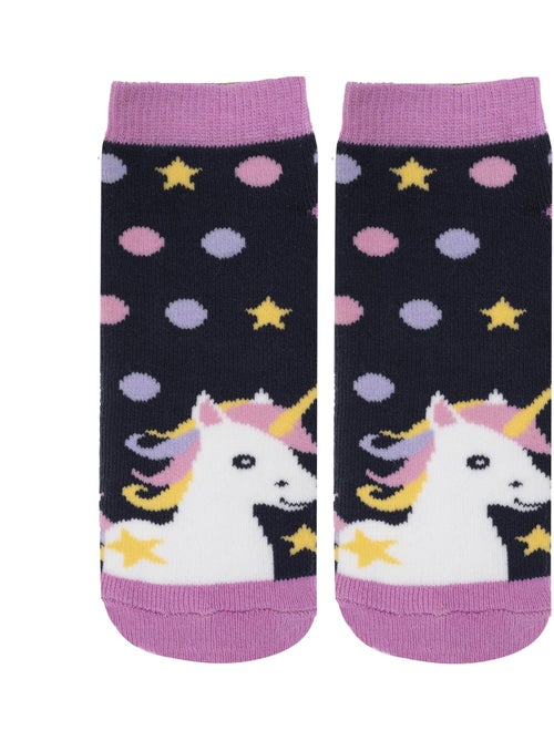 Chaussettes anti-dérapantes coton, picots antidérapants bébé fille isotoner - Kiabi