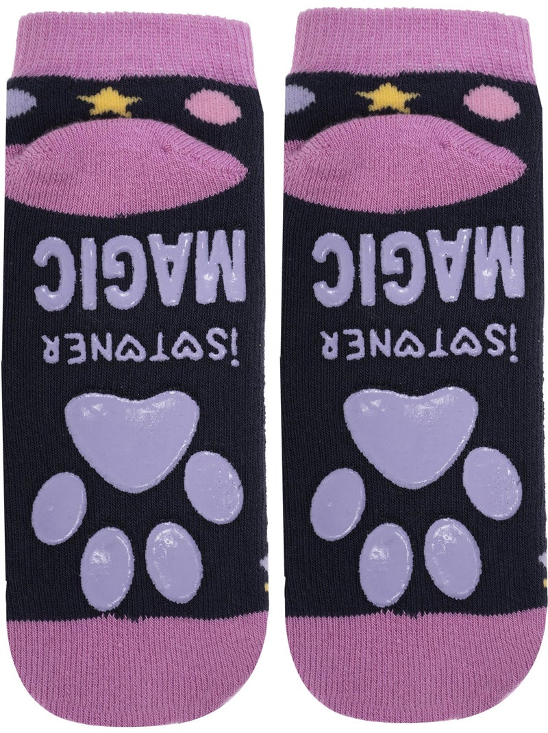 Chaussettes anti-dérapantes coton, picots antidérapants bébé fille isotoner Bleu marine - Kiabi