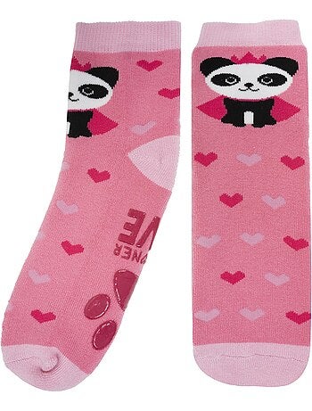 Chaussettes anti-dérapantes coton, picots antidérapants bébé fille isotoner