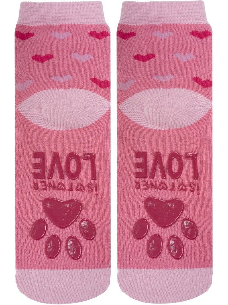 Chaussettes anti-dérapantes coton, picots antidérapants bébé fille isotoner Rose - Kiabi