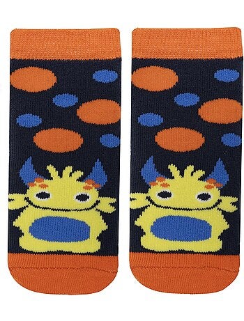 Chaussettes anti-dérapantes coton, picots antidérapants bébé garçon isotoner