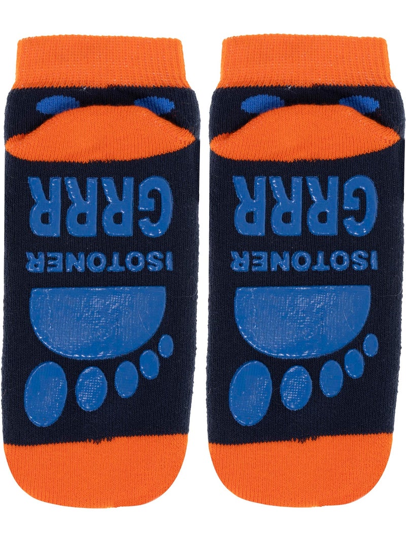 Chaussettes anti-dérapantes coton, picots antidérapants bébé garçon isotoner Bleu marine - Kiabi