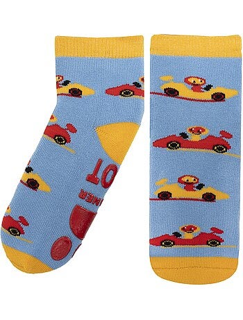 Chaussettes anti-dérapantes coton, picots antidérapants bébé garçon isotoner