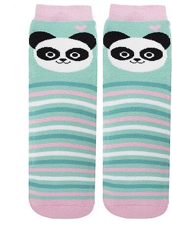 Chaussettes anti-dérapantes coton, picots antidérapants fille isotoner