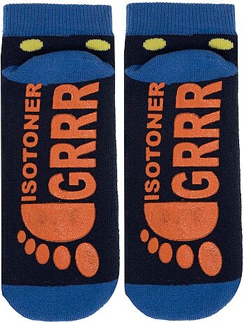 Chaussettes anti-dérapantes coton, picots antidérapants garçon isotoner
