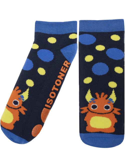 Chaussettes anti-dérapantes coton, picots antidérapants garçon isotoner - Kiabi