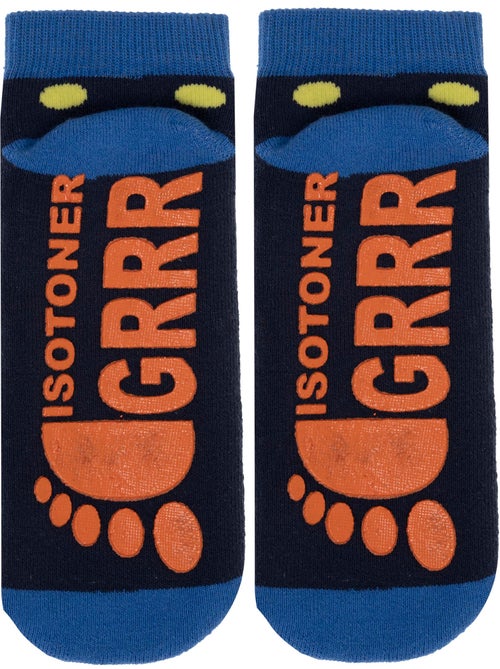 Chaussettes anti-dérapantes coton, picots antidérapants garçon isotoner - Kiabi