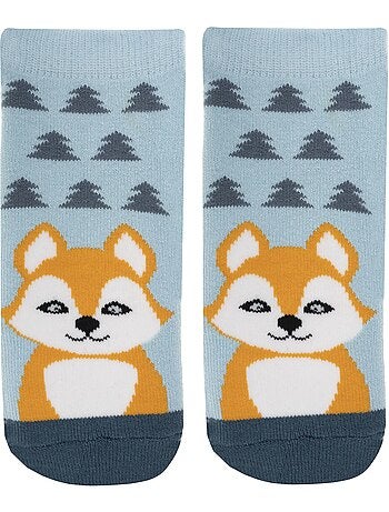 Chaussettes anti-dérapantes coton, picots antidérapants mixte bébé isotoner