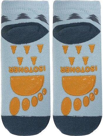 Chaussettes anti-dérapantes coton, picots antidérapants mixte bébé isotoner
