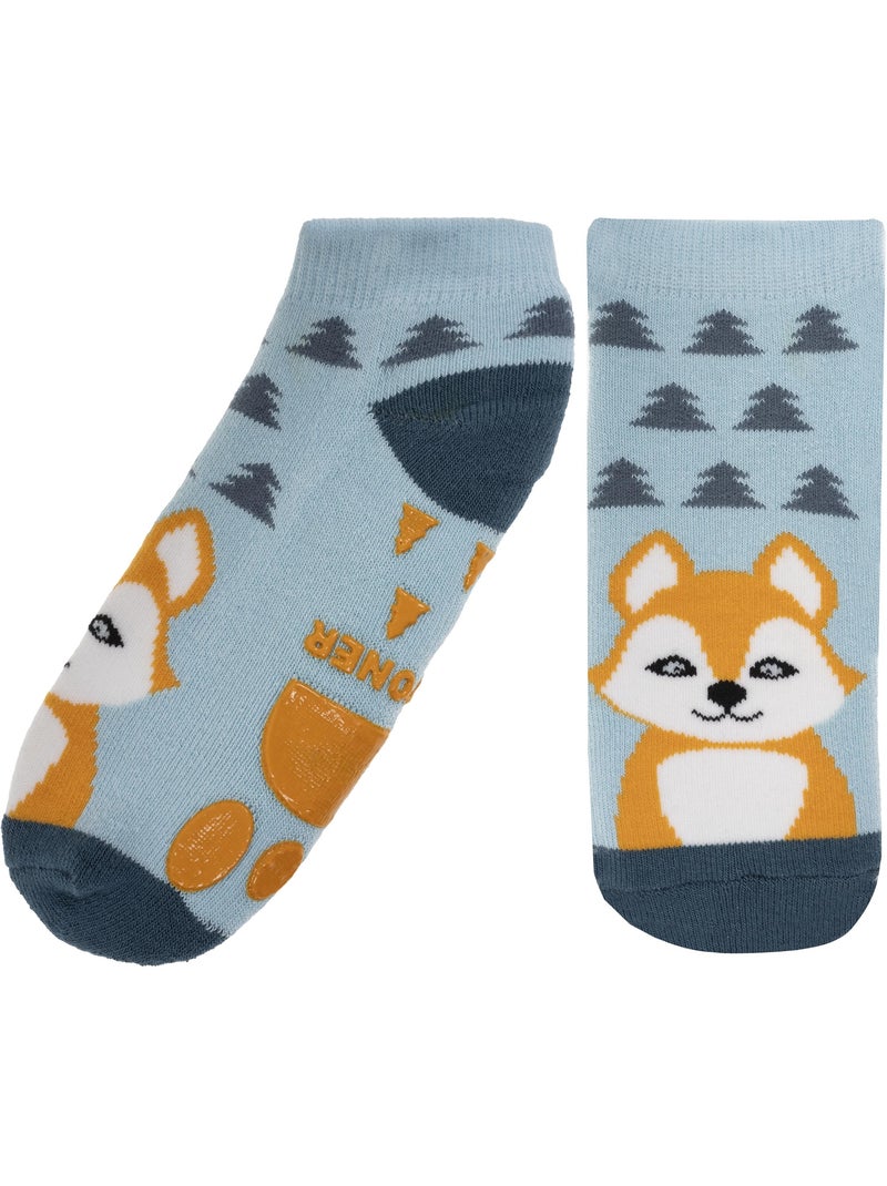 Chaussettes anti-dérapantes coton, picots antidérapants mixte bébé isotoner Bleu - Kiabi