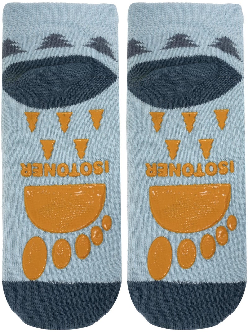 Chaussettes anti-dérapantes coton, picots antidérapants mixte bébé isotoner Bleu - Kiabi