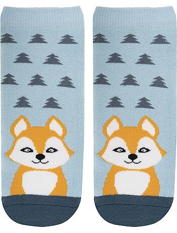 Chaussettes anti-dérapantes coton, picots antidérapants mixte enfant isotoner