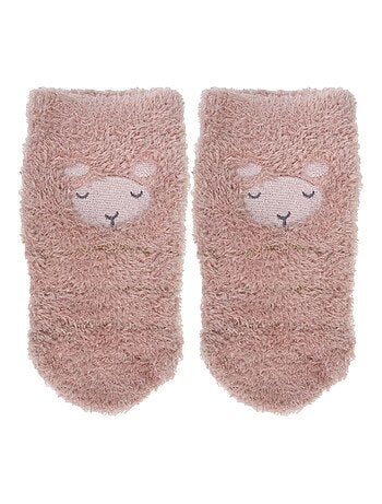 Chaussettes anti-dérapantes maille, forme basse, picots antidérapants fille Isotoner