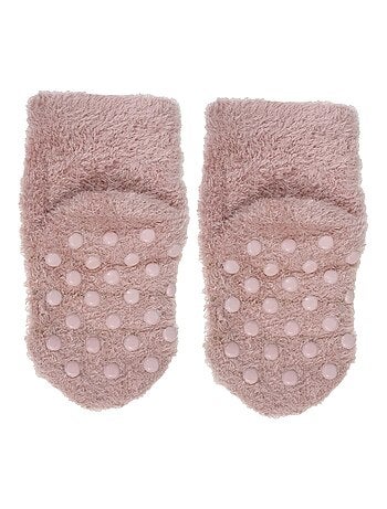 Chaussettes anti-dérapantes maille, forme basse, picots antidérapants fille Isotoner