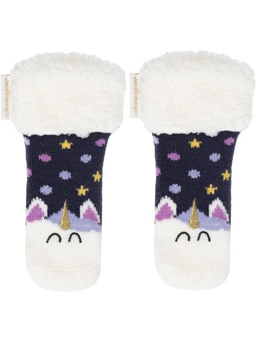 Chaussettes anti-dérapantes maille jacquard, picots antidérapants fille isotoner - Kiabi Chaussettes anti-dérapantes maille jacquard, picots antidérapants fille isotoner - Kiabi