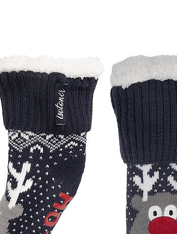 Chaussettes anti-dérapantes maille noël - picots antidérapants garçon Isotoner