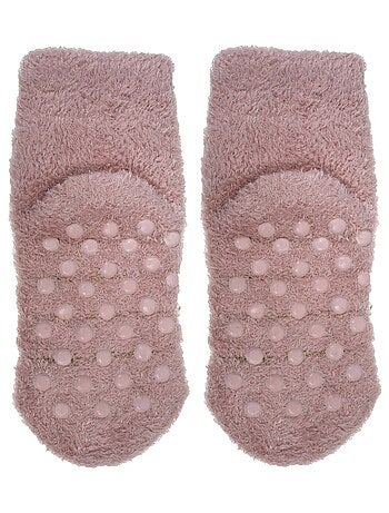Chaussettes anti-dérapantes Mouton Blush en maille fille Isotoner
