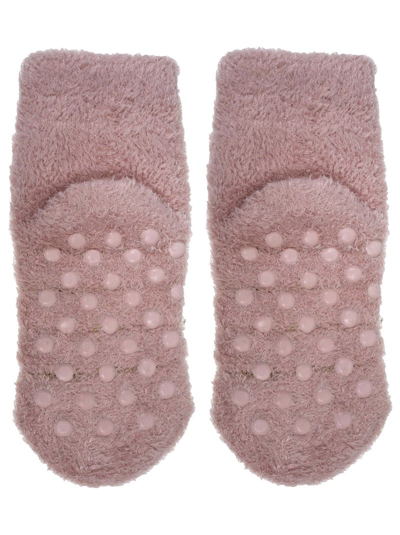 Chaussettes anti-dérapantes Mouton Blush en maille fille Isotoner Blush - Kiabi
