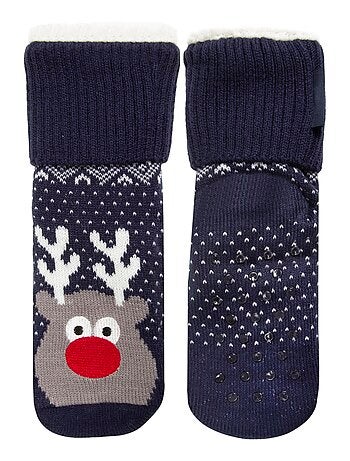 Chaussettes anti-dérapantes Noël - fourrées garçon Isotoner