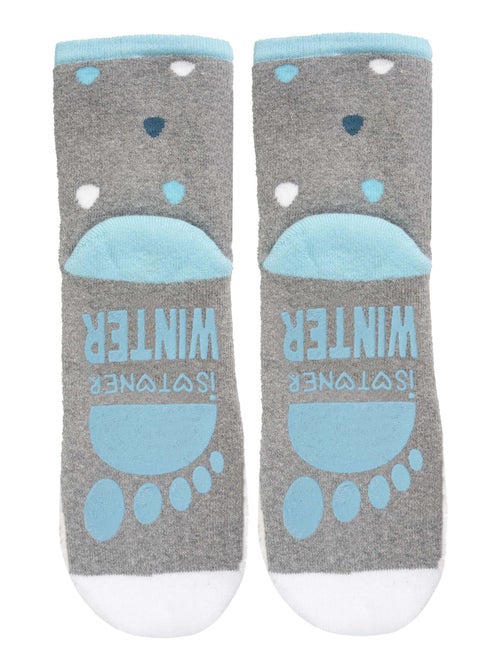 Chaussettes anti-dérapantes pingouin - coton mixte enfant Isotoner - Kiabi