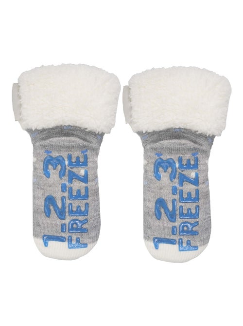 Chaussettes anti-dérapantes Pingouin - Maille mixte enfant Isotoner - Kiabi