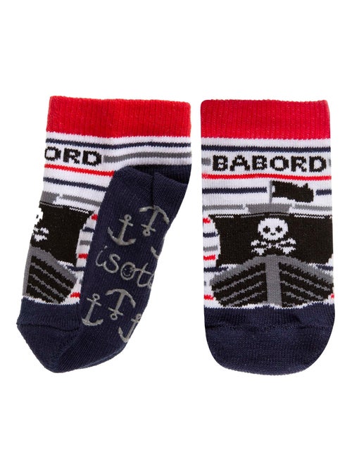 Chaussettes anti-dérapantes pirate - Kiabi