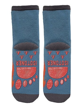 Chaussettes anti-dérapantes pompier - coton garçon isotoner