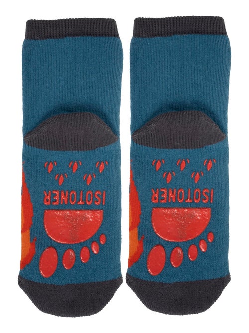 Chaussettes anti-dérapantes Pompier - coton garçon Isotoner - Kiabi