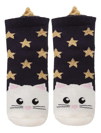 Chaussettes anti-dérapantes ultra confortables, avec picots antidérapants fille Isotoner