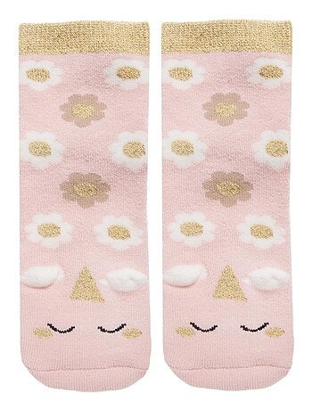Chaussettes anti-dérapantes ultra confortables, avec picots antidérapants fille Isotoner