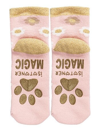 Chaussettes anti-dérapantes ultra confortables, avec picots antidérapants fille Isotoner